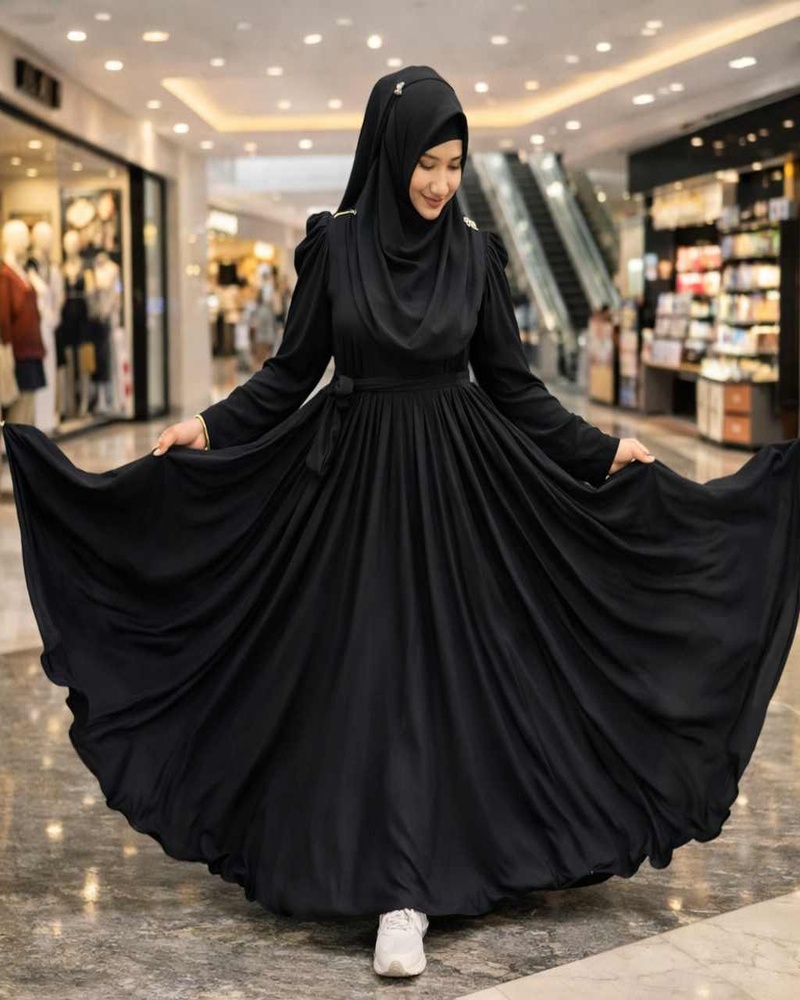 Premium Dubai Cherry Bow Burkha