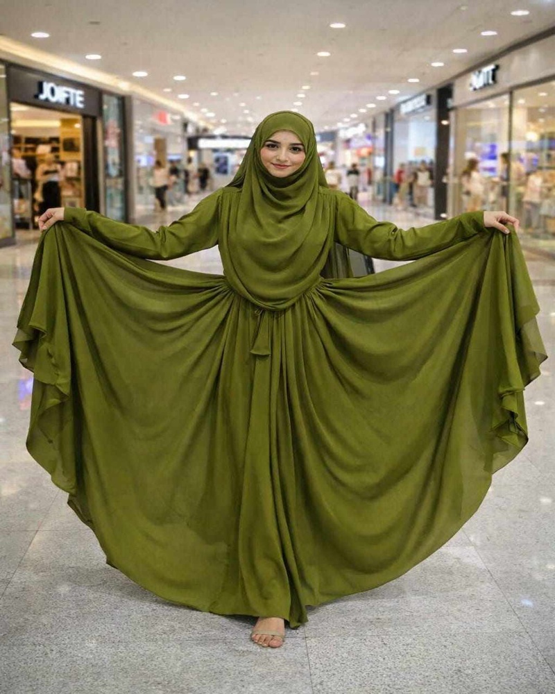 Premium Dubai Cherry Bow Burkha
