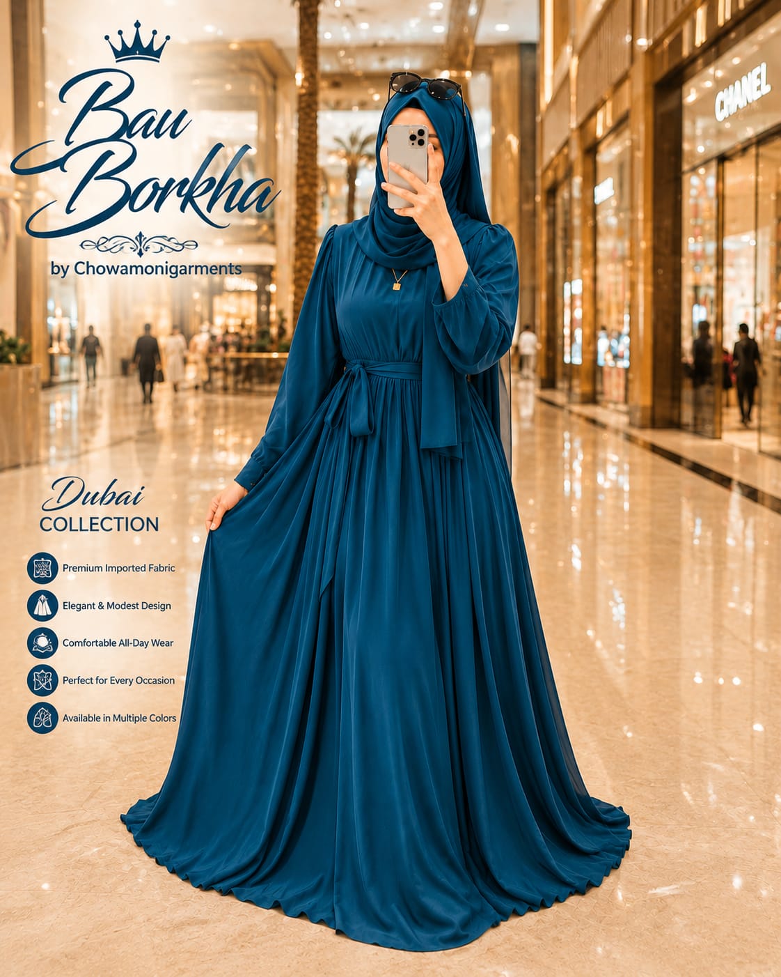 Premium Dubai Cherry Bow Burkha