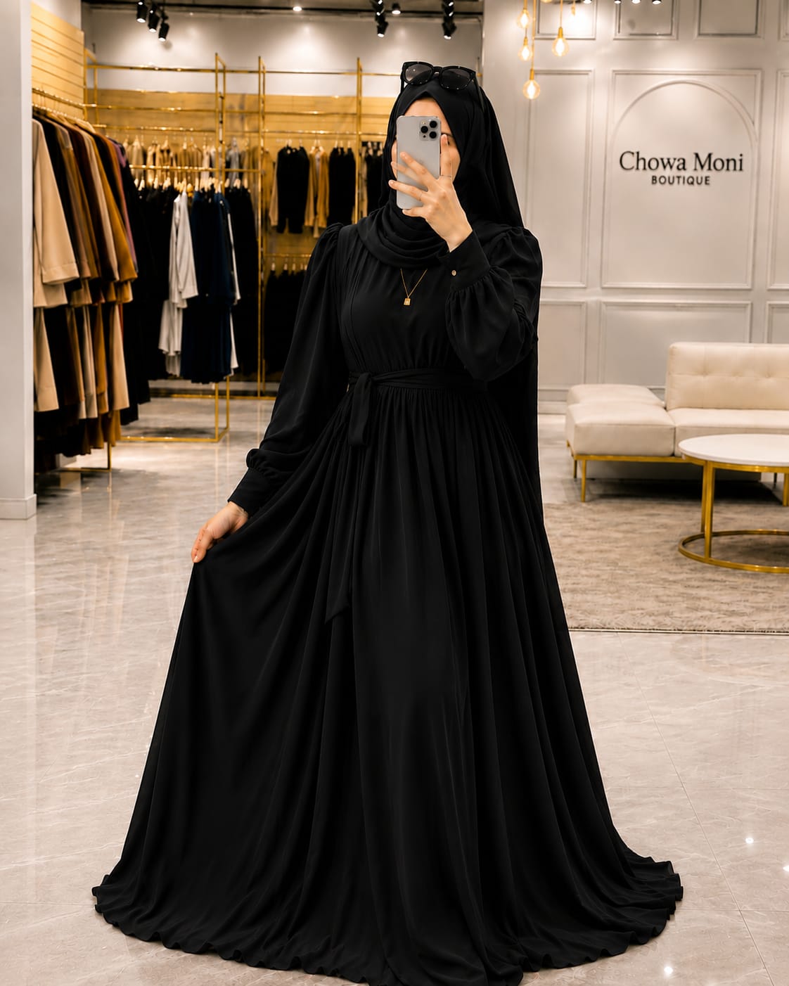 Premium Dubai Cherry Bow Burkha